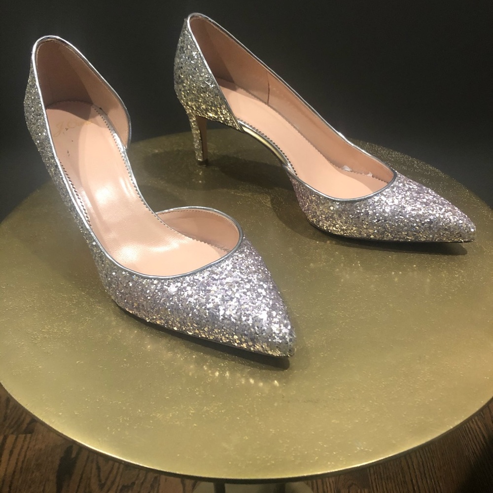 J Crew Glitter Pumps